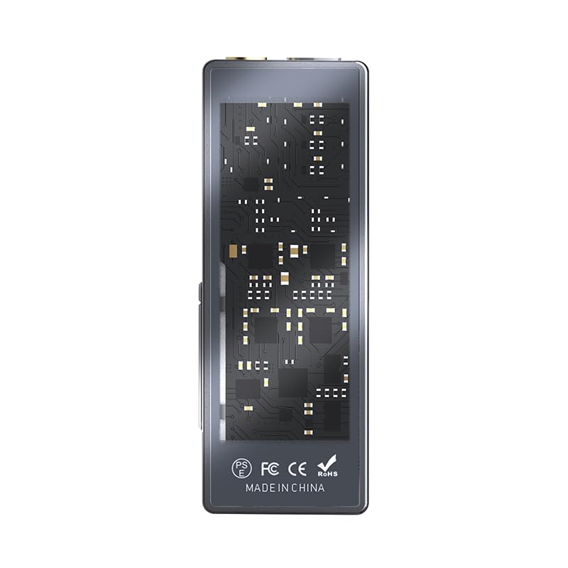 S.M.S.L D10 Audio Portable Mini Decoder Earphone Amplifier 2*CS43131 Chip 3.5mm Headphone Jack and 4.4mm Balanced Jack 500mW Output DSD256 32Bit/384kHz Connectable to PC Mobile Phone (Grey)