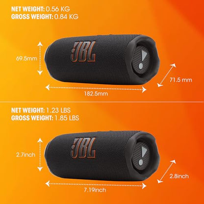 JBL Flip 7 Portable Bluetooth Speaker, Waterproof and Drop-Proof - Blue | Up To 16 Hours Playtime, IP68 Dustproof Build, Clip-On Loop, USB C Lossless Audio, Links With Other Speakers For Outdoor Use - color: Blue