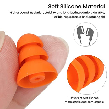 4 Pairs Replacement Silicone Ear Tips for Se846 Se535 Se215 and Inner Hole 2.0‑3.5mm Earbud, Great Seal and Sound Isolation, Silicone Replacement Earbud Ear Buds Tips, Ergonomic Design