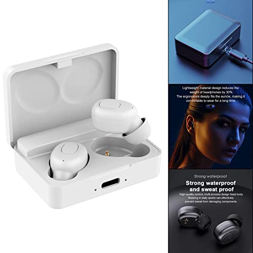 Wireless 5.0 in-Ear Gaming Earbuds Low Latency Gaming Earphones Headset Touch Control W/Mic Waterproof - Black 56X40X20Mm//56 * 40 * 20Mm (White 56 * 40 * 20Mm) - color: White