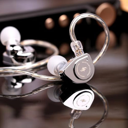 Linsoul SIMGOT EW200 10mm SCP Diaphragm Dynamic Driver IEM in-Ear Earphones | with All Metal Body, Detachable 0.78mm 2pin Silver-Plated OFC Cable for Audiophiles Musicians, 3.5mm without Mic - style: EW200 Without Mic