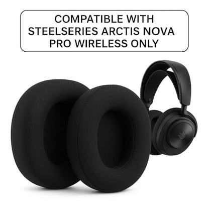 Replacement Cooling Gel Earpads Ear Cushions Compatible with SteelSeries Arctis Nova Pro Wireless ONLY Headphones, Ear Pads with Breathable Sports Fabric & Cooling Gel, Extra Thick