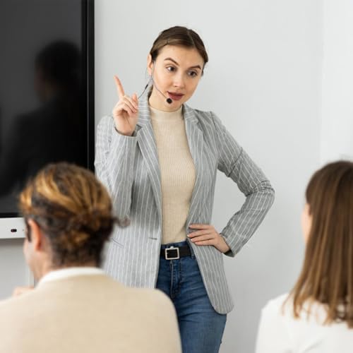 5 Pack Headset Single Earhook Microphone Hands-Free Mic for Sennheiser | 3.5mm Female Screw Plug,Condenser Omnidirectional Mic,Light-Weight Black Headset Head Mic with Windscree and 1.5m Cable - color: 5 Pack / Black