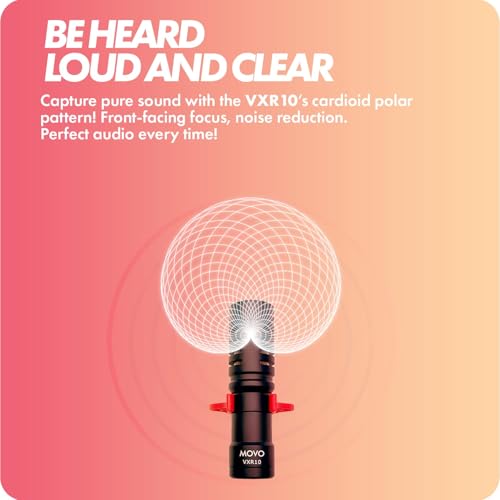 Movo VXR10 Universal Shotgun Mic for Camera | Camera Microphone for DSLR, iPhone, Android - Directional Shotgun Mic for Canon, Nikon, Sony - Vlogging & Video