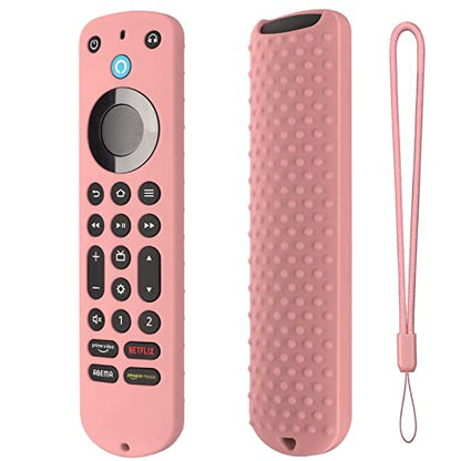 Silicone Cover for Voice Remote Pro 2022, Silicone Case Cover for Voice Remote Pro 2022 with Lanyard (Pink) - color: Pink