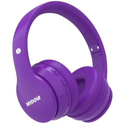 Kids Bluetooth Headphones Wireless 68 Hours,Safe Volume Limit 85/94dB | Adjustable Headband Foldable Over-Ear Lightweight Headsets for Toddler Girls Boys Tablet/iPad,HD Stereo,Built-in Mic,Purple - color: Purple
