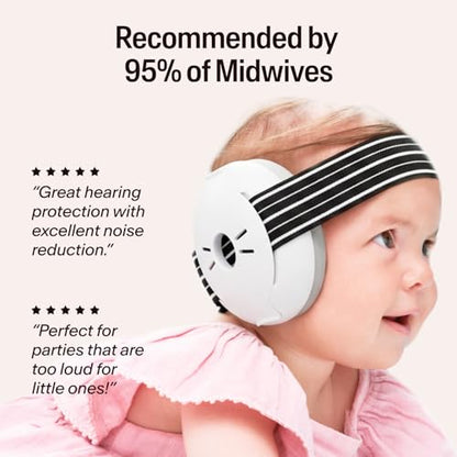 Alpine Muffy Baby Ear Muffs Noise Protection | Toddler Ear Protection | For babies up to 4 years | 24dB Sound Reduction | Baby Hearing Protection | Noise Reduction | Baby Essentials New Mom Gifts - color: Black
