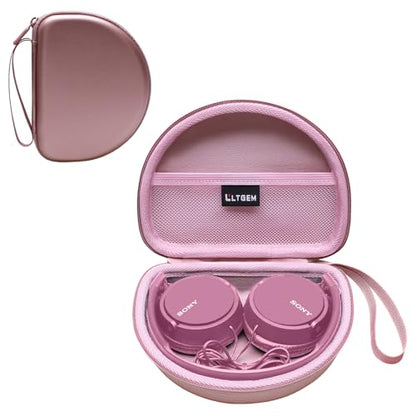 Case for Sony MDR-ZX110/ZX110AP/ZX310AP Wired On-Ear Headphones Rose Gold | Hard Carrying Travel Case for Sony ZX Series MDR-ZX110/ZX110AP/ZX310AP Wired On-Ear Headphones - color: Rose Gold