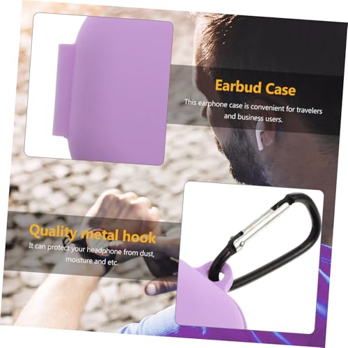 Buds Live Earphone Case Protective Cover for Wireless Earbuds Earbuds Compatible Carrying Ring - color: Purple