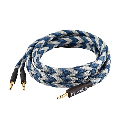 Linsoul Tripowin GranVia Upgraded OFC Headphone Replacement Cable - color: Blue, size: 2m