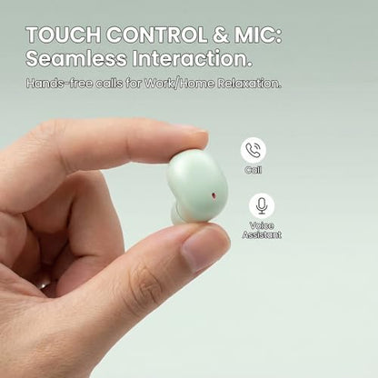 Sleep Earbuds, Bluetooth 5.4 in-Ear Headphones, Lunar White | Asymmetric chamber for side sleepers, LED power display, built-in mic, portable charging case - color: Lunar White