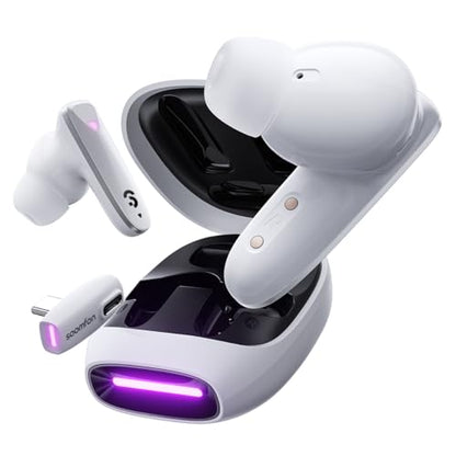 SOOMFON VR Wireless Gaming Earbuds 16ms Low Latency, Dual Connection, 2.4GHz Wireless, USB-C Dongle Included - Compatible with Quest 2, Quest Pro, PS5, PS4, Steam Deck, PC, Switch