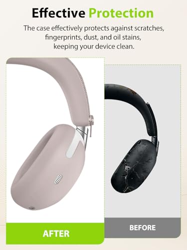 2-in-1 Silicone Protective Cover Set for Sony 1000X THE COLLEXION Headphones, Sweatproof Headband Cover + Integrated Ear Cups Protector (Ear Pads & Shell), Full Coverage(Rose-Grey) - color: Rose-Grey