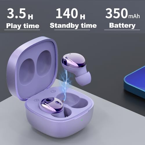 Xmenha Xy30 Mini Wireless Silver Bluetooth Earbuds for Small Ears, Invisible, Lightweight, Water Resistant, Sports & Exercise - color: Silver