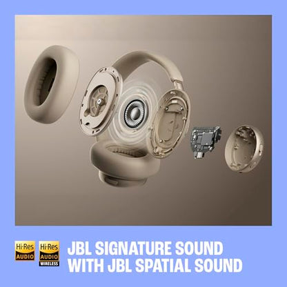 JBL Live 780NC - Noise Cancelling Headphones - Green | JBL Signature Sound with Hi-Res Audio wired and wireless, True Adaptive Noise Cancelling 20, real time calibration - color: Green