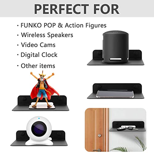 Small Wall Shelf, Speaker Wall Mount Shelf for Bluetooth Speakers, 2 Pack - color: 2 Pack
