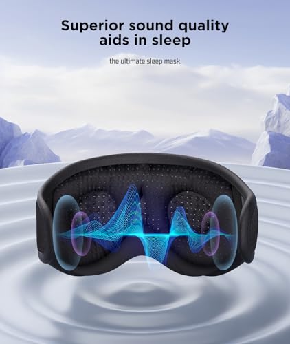 LC-dolida Sleep Mask with Bluetooth Headphones Bluetooth Sleep Mask Sleep Headphones,3D Eye Mask for Sleeping Mask Music Sleeping Headphones for Side Sleepers Meditation Gifts Gadgets for Men Women - color: Classical Black 3d