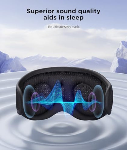 LC-dolida Sleep Mask with Bluetooth Headphones Bluetooth Sleep Mask Sleep Headphones,3D Eye Mask for Sleeping Mask Music Sleeping Headphones for Side Sleepers Meditation Gifts Gadgets for Men Women - color: Classical Black 3d