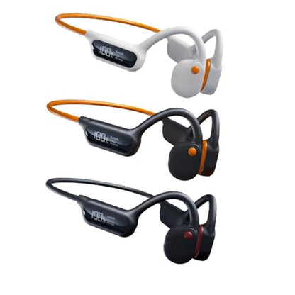 IHAO Swimming Headphones True Bone Conduction Open Ear Headset MP3 Player Built-in 32G Memory IP68 Underwater Waterproof Stereo Bluetooth Earphone for Driving Bicycling Running Skiing-X10 White - color: X10 White