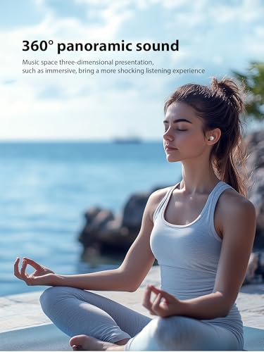 Sleep Headphones, Invisible Sleep Earbuds for Side Sleepers | Small Noise Blocking Sleep Earphones, Bluetooth 5.3 Tiny Hidden Earbuds for Work,Sleeping - color: Black