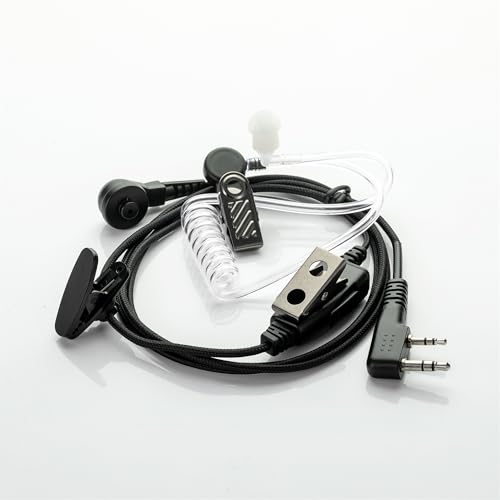 Walkie Talkie Earpiece with Mic Nylon Braided Design,2 Way Radio Earphones with Cord for Kenwood,Headphones for Police Radios - size: 1_PACK