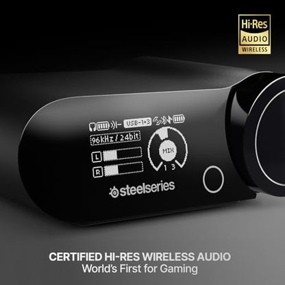 SteelSeries Arctis Nova Elite - Hi-Res Wireless Gaming Headset — 96kHz/24bit — Carbon Fiber Speakers — ANC — AI Noise Rejection — App — 2.4GHz + BT — Multi-Source Mix — OmniPlay PC+PlayStation+Xbox - color: Obsidian