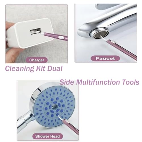 5Pcs Cleaning Kit Dual Side Multifunction Tools for iPhone 17 Pro - Purple | Anti-Clogging Mini Brushes Cleaner for Phone Camera Lens, Speaker and Receiver, Dual Side Multifunctional Cleaning Tool