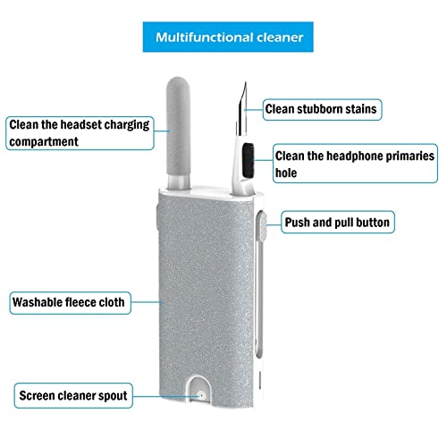 5-in-1 Electronics Cleaner Kit- Laptop Screen Cleaner kit,Multifunctional Bluetooth Earphones Cleaning Tool for Computer Cameras Lens Cell Phone Laptop Computer Bluetooth Earphones