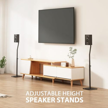 USX MOUNT Universal Speaker Stands, Height Adjustable Extend 30.0" to 39.1" for Satellite Speakers & Small Bookshelf Speakers up to 11 lbs Per Stand, 1 Pair Floor Stands for Sony Bose Polk JBL Yamaha - size: 30" to 39.1"