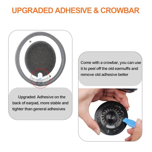 Thicker Ear Pads Cushions for Beats Solo 2 & Solo 3 Headphones Earpads | Solo 2.0/Solo 3.0 Wireless & Wired Covers with Stronger Adhesive Thicker Foam(Grey) - color: Gray