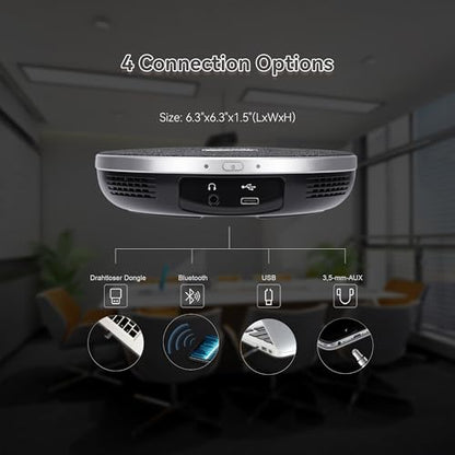 TONGVEO 4K Conference PTZ Camera 3X Zoom & Bluetooth Speakerphone System | 4K UHD 3X Optical Zoom, 93° FoV, USB3.0 HDMI PTZ Camera, Wireless Bluetooth Speakerphone, Zoom & Teams Compatible - color: Space