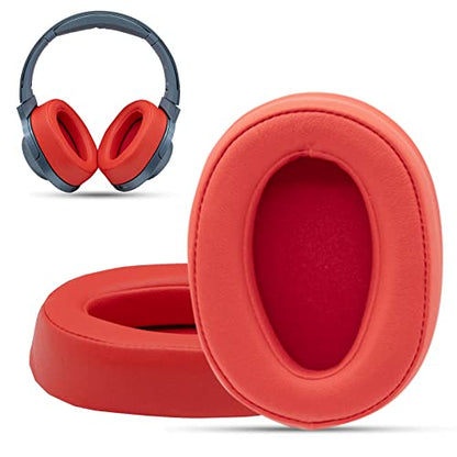 Krone Kalpasmos Replacement Earpads for Sony WH-H900N h.Ear on 2 & Sony MDR-100ABN Headphones, Sony Headphone Cushions Compatible with Sony 900N, Sony WH H900N earpads with Soft Foam Leather(Red) - color: Red
