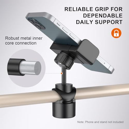 LINCO Mic Stand Phone Holder with O-Clamp PC002 | Adjustable phone holder for most smartphone stand, compatible with iPhone 16/15/14/13/12/Pro/Max, Samsung Galaxy