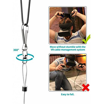 Portable Cable Degree Rotation Pulley System Heavy Duty Silent Pulley Retractable Design Suitable for Gaming Family Room