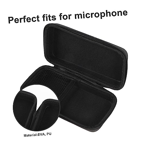IMIKEYA Microphone Storage Box Mic Case Padded Bag Waterproof Carrying Case Mesh Pocket