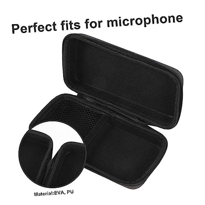 IMIKEYA Microphone Storage Box Mic Case Padded Bag Waterproof Carrying Case Mesh Pocket