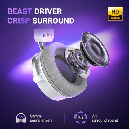 FIFINE Open Back Gaming Headset with 7.1 Surround Sound, Flowing RGB, USB Control Box, Soft Ear Pads, Wired Headset with Noise canceling Mic for PC, PS5, PS4, Laptop, Mac - H19WP