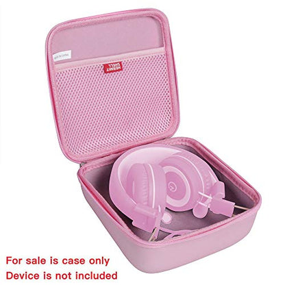 Hermitshell Travel Case for noot Products K11 / Elecder i37 Kids Headphones (Pink) - color: Pink