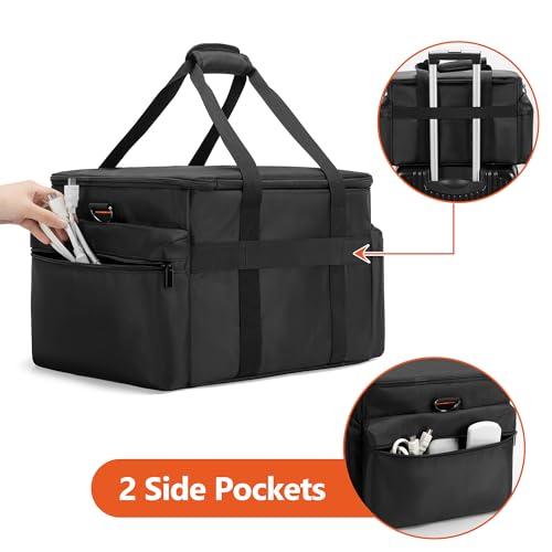 Trunab DJ Cable File Bag with Adjustable Dividers, 15.6'' Laptop Sleeve | Travel Musicians Gig Organizer Bag for DJ Gear , Music equipment and Accessories