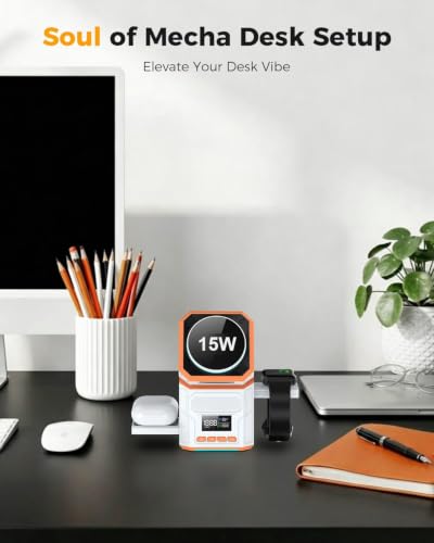 3-in-1 15W Magnetic Wireless Charger with Fan & Clock for iPhone18Pro