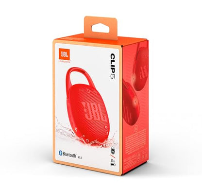 JBL Clip 5 Bluetooth Speaker and divvi! Protective Case - Red - color: Red