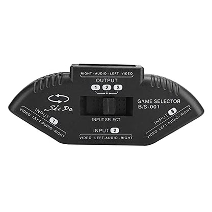Socobeta Audio Video er AV Box 3 in 1 Out Splitter with AV Cable(Black)