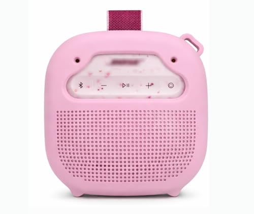 alltravel Silicone Cover for Bose New SoundLink Micro Portable Bluetooth Speaker (2nd Gen) with Neck Lanyard (Petal Pink) - color: Petal Pink