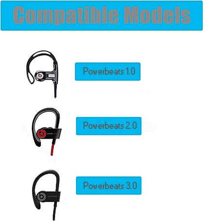 8pcs Replacement Silicone Eartips Earbuds Eargels Compatible with Beats by dr dre Powerbeats 2 & Powerbeats 3 Wireless Stereo Earphones (White) - color: White