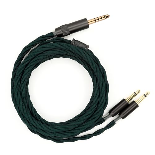4.4mm Headphone Cable High Purity Copper Plated with Gold Foil Replacement Cable Compatible with Hifiman Sundara,Ananda,Arya,He400se,1.5m,Dual 3.5mm to 4.4mm