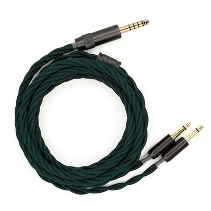 4.4mm Headphone Cable High Purity Copper Plated with Gold Foil Replacement Cable Compatible with Hifiman Sundara,Ananda,Arya,He400se,1.5m,Dual 3.5mm to 4.4mm