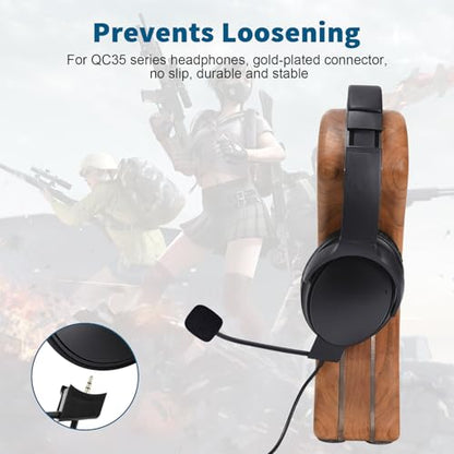 QC35 II Microphone Replacement Compatible with Bose QuietComfort 35 II QC35 II Quiet Comfort 35 QC35 Headphones, Boom Gaming Mic with Mute Switch for PS4, PS5, Xbox One Controller, PC