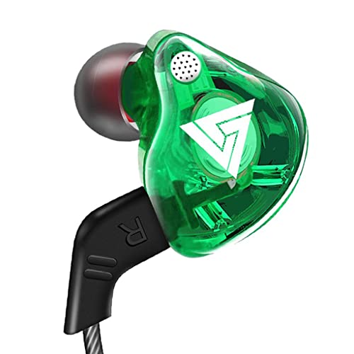 1 Piece Headset Headphones 3.5mm Earphone Earbud Braided Wired in Ear Noise Canceling Dynamic Stereo Deep Bass Remote Control Suitable for, Green - color: Green