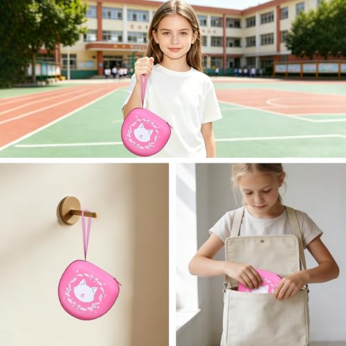 Kids Headphones Case for Tonies/iClever Etc Headphone,Cat Red,Case Only | for iClever BTH12 HS19 BTH20 BTH22 BTH26/Candy Bila/Acer/JBL Junior 320/MIDOLA/JoySpark/ADOOPE Etc Girls Boy Kid Headphone - color: Cat Red