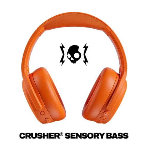 Skullcandy Crusher ANC 2 Noise Cancelling Wireless Headphones - Hazard | Multi-Sensory Crusher Bass, Over-Ear Fit, Bluetooth, 60 Hours Battery, Working Out, Gym, Travel, Studying, Music, Gaming - color: Hazard